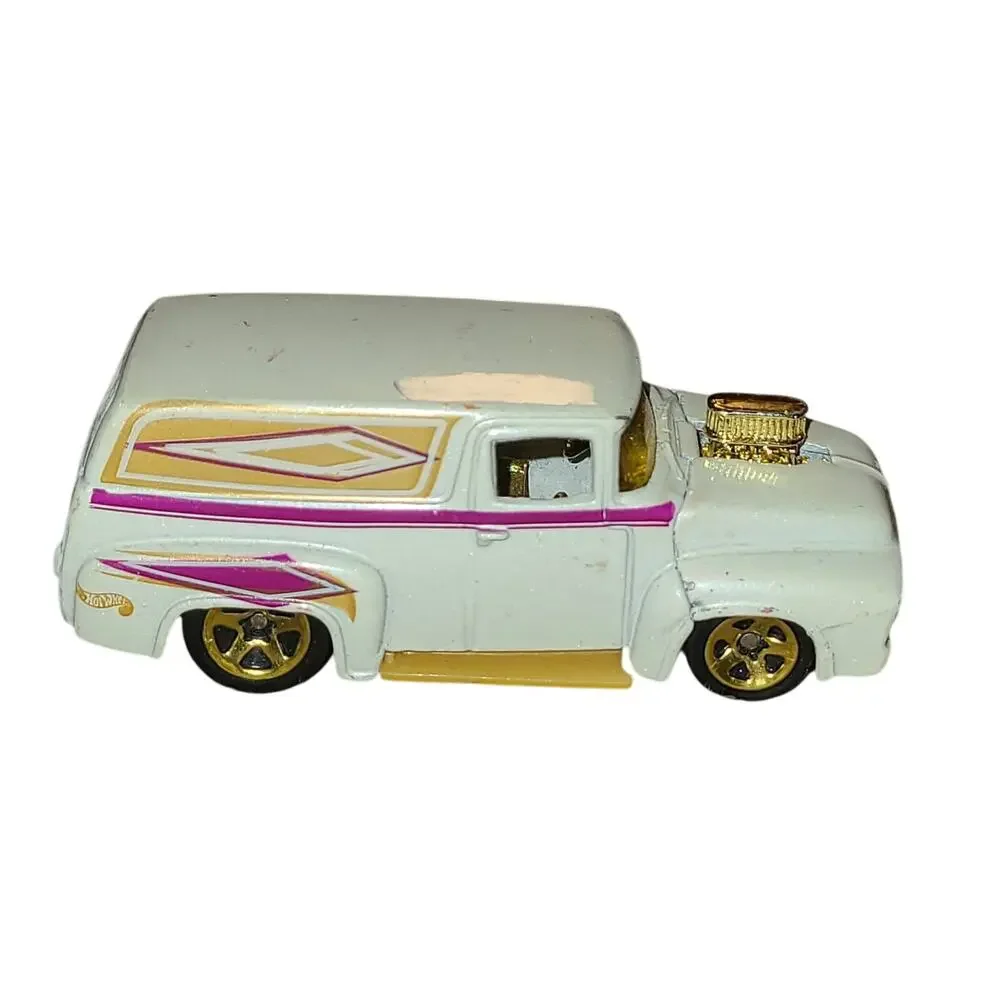 Vintage 1999 Mattel Hot Wheels White 1956 Ford Funny Car Made In China